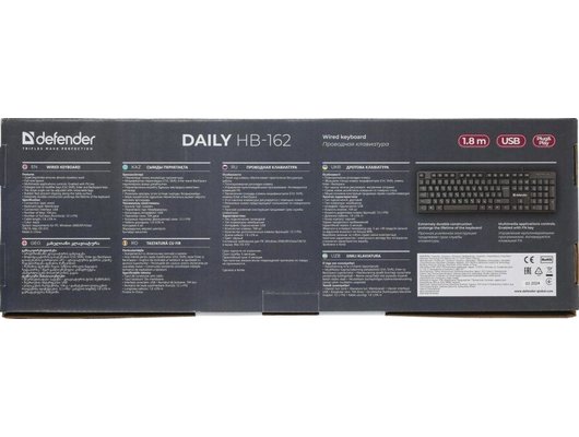 Клавиатура проводная Defender Daily HB-162 RU черный